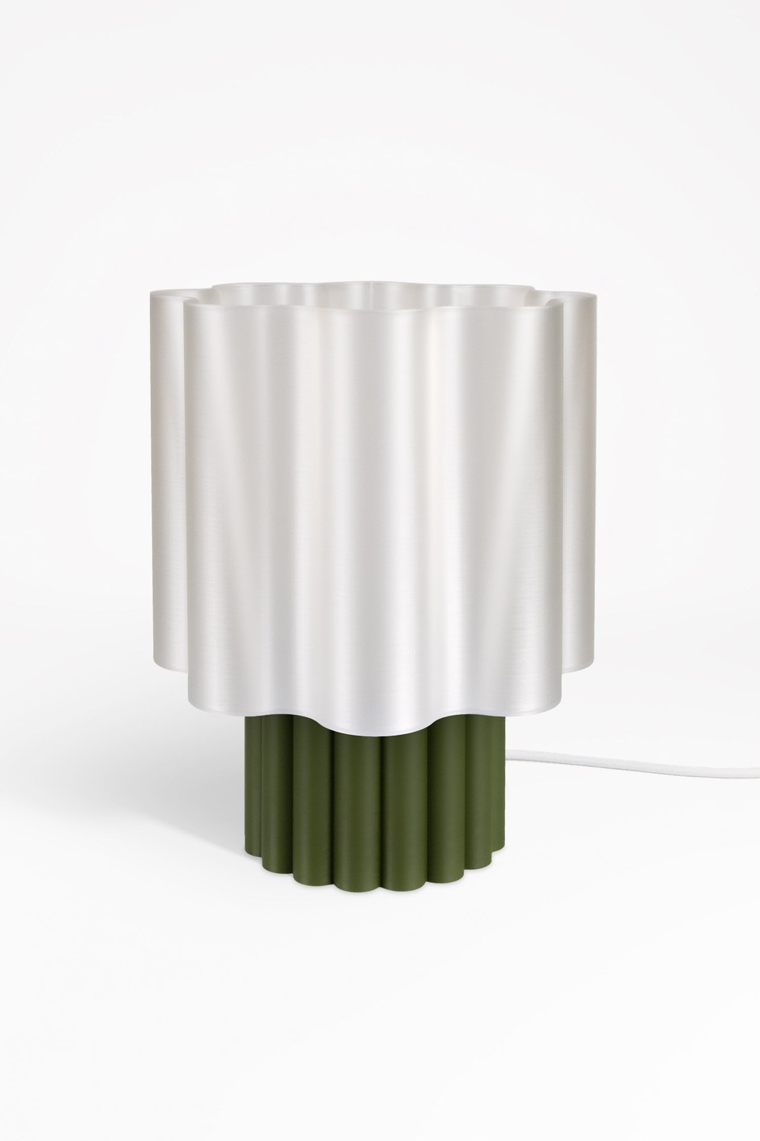 BLOOMÉ tafellamp - Parelmoer / Dennegroen