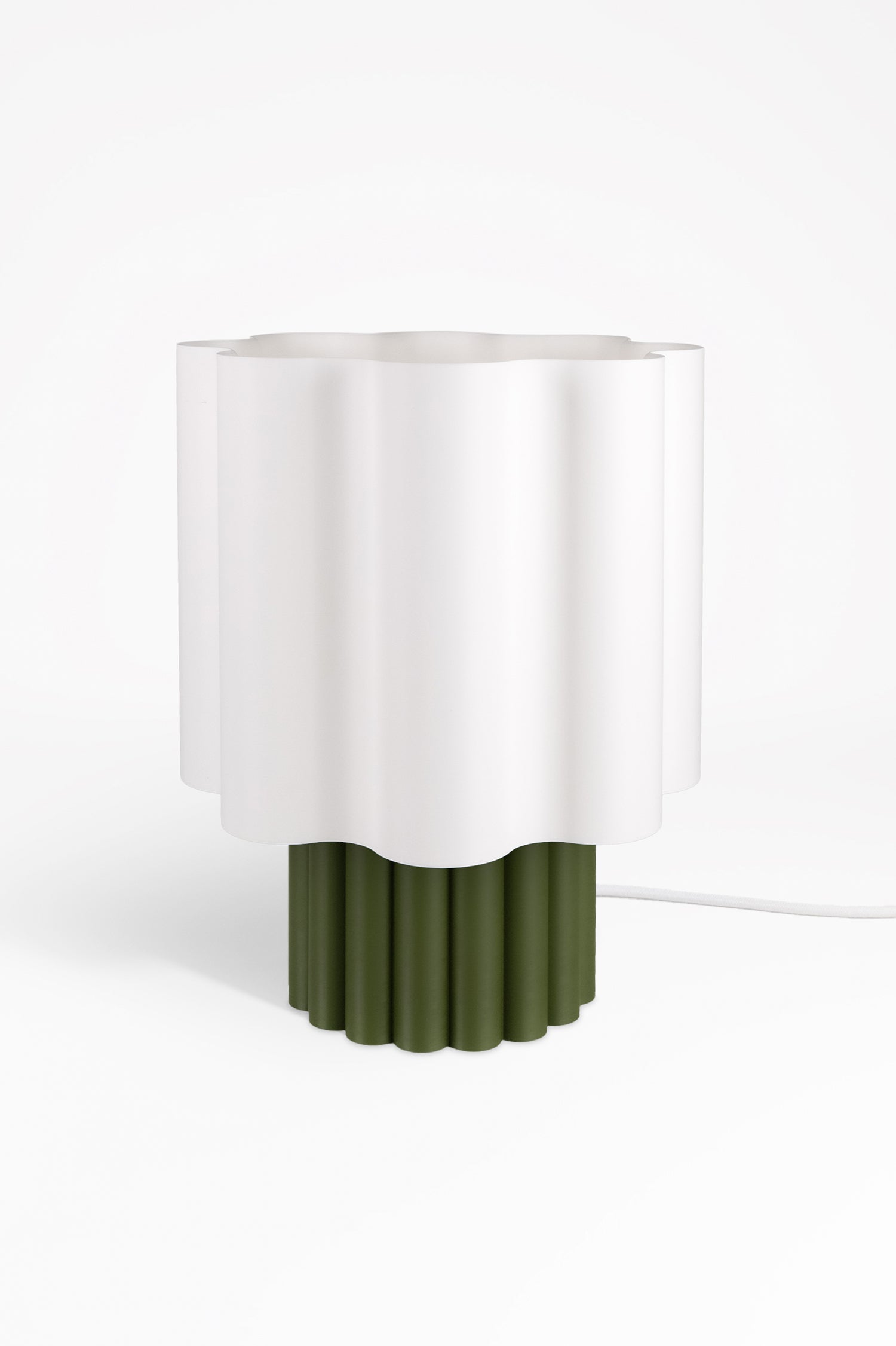 BLOOMÉ tafellamp - Wit / Dennegroen