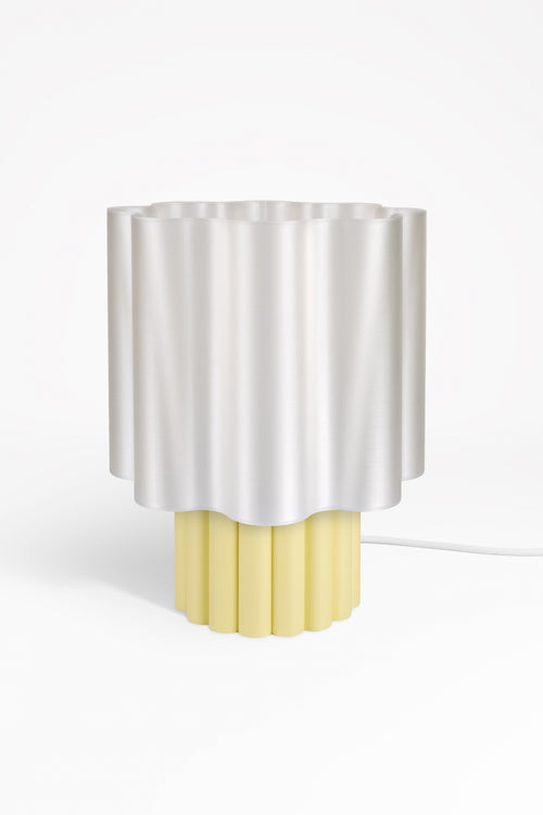 BLOOMÉ tafellamp - Parelmoer / Botergeel
