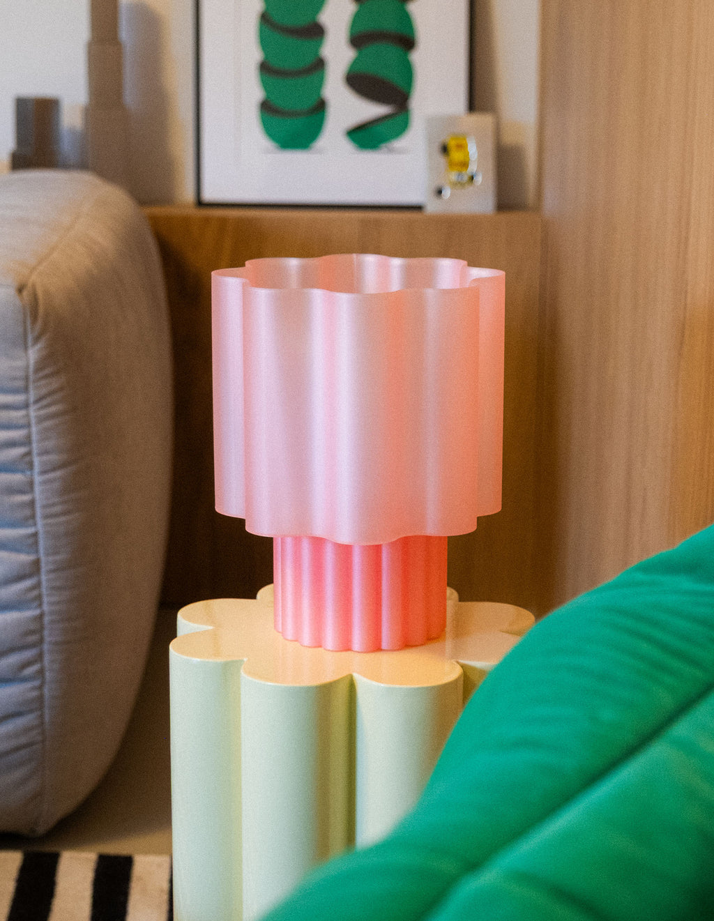 BLOOMÉ MONO tafellamp - Suikerspin roze