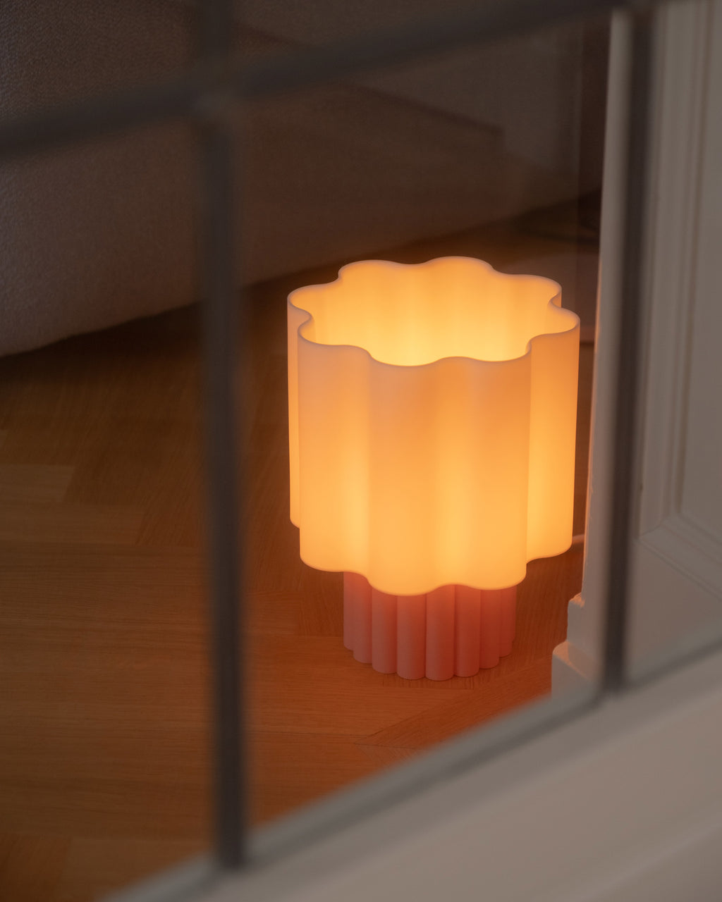 BLOOMÉ tafellamp - Wit / Perzikroze